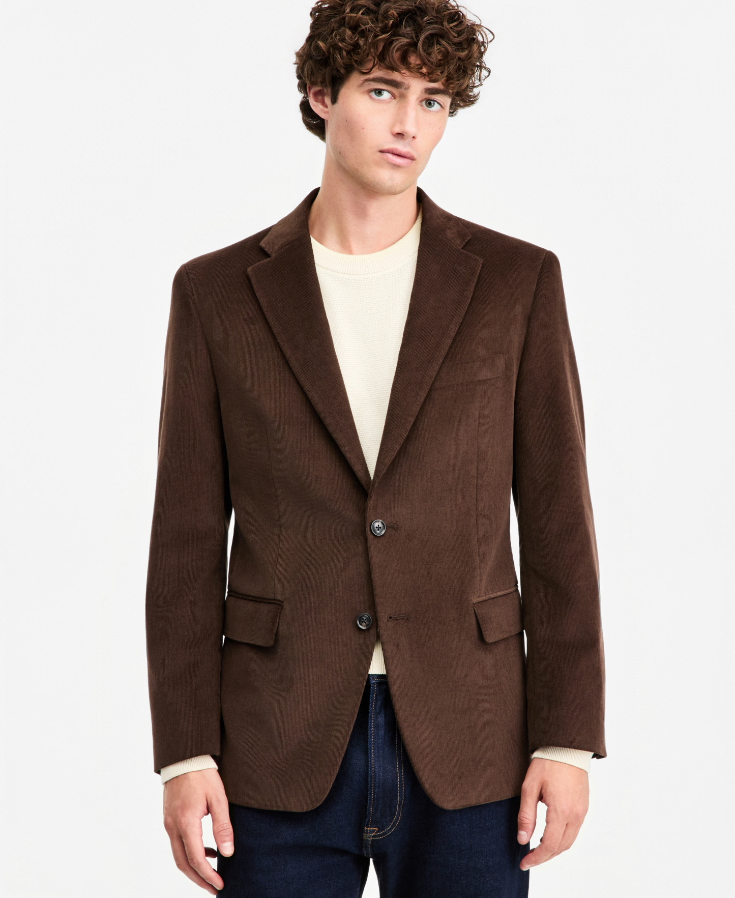 Tommy Hilfiger Men's Modern-Fit Corduroy Sport Coat - Brown