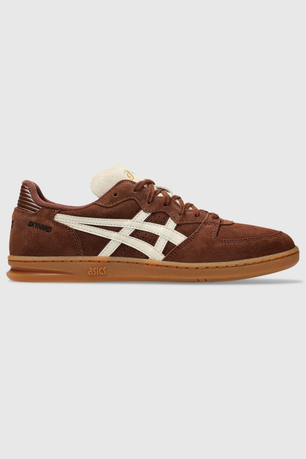 ASICS Skyhand OG Suede Sportstyle Sneakers - Reddish Brown/Oatmeal