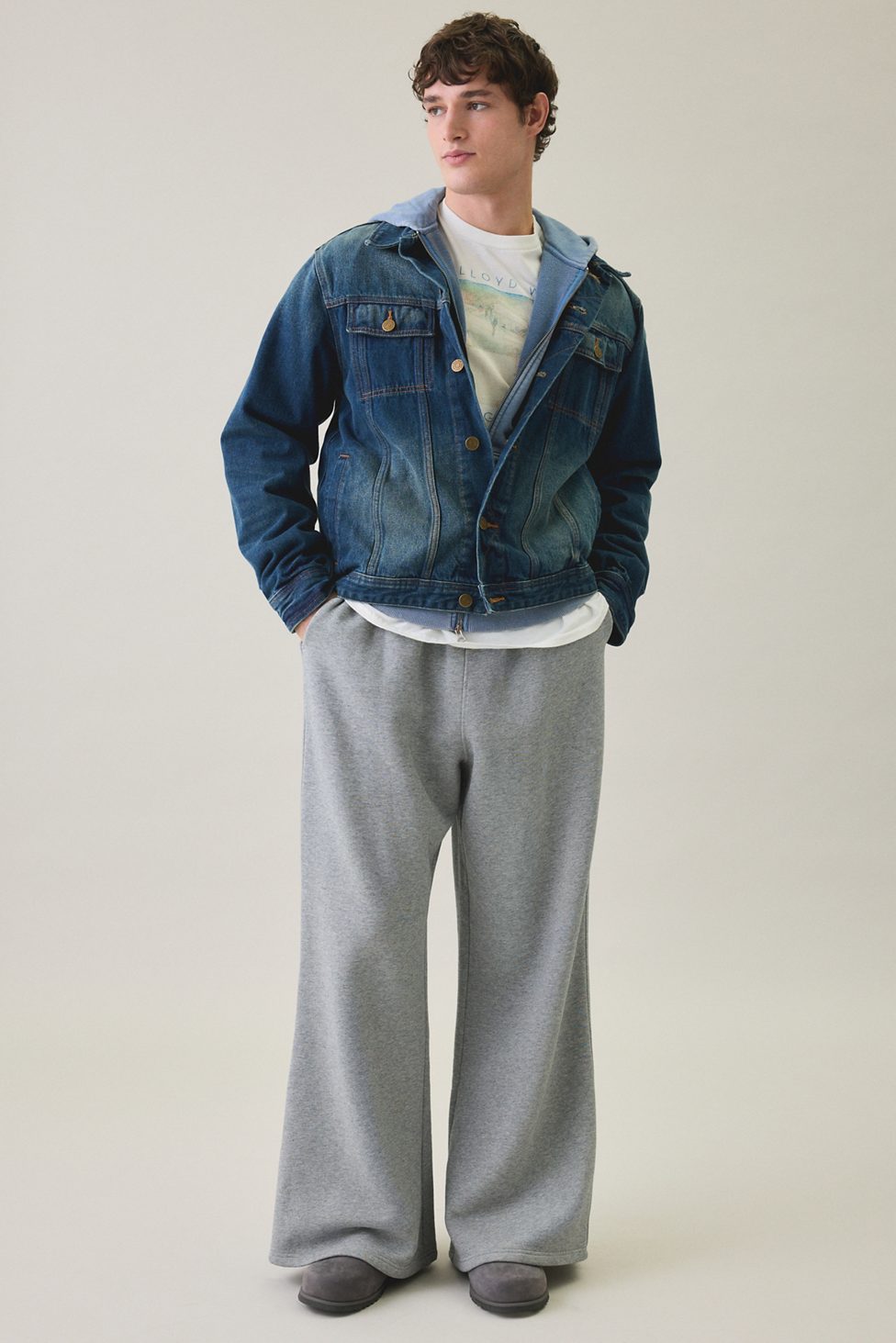 Standard Cloth Flare Sweatpants - Grey