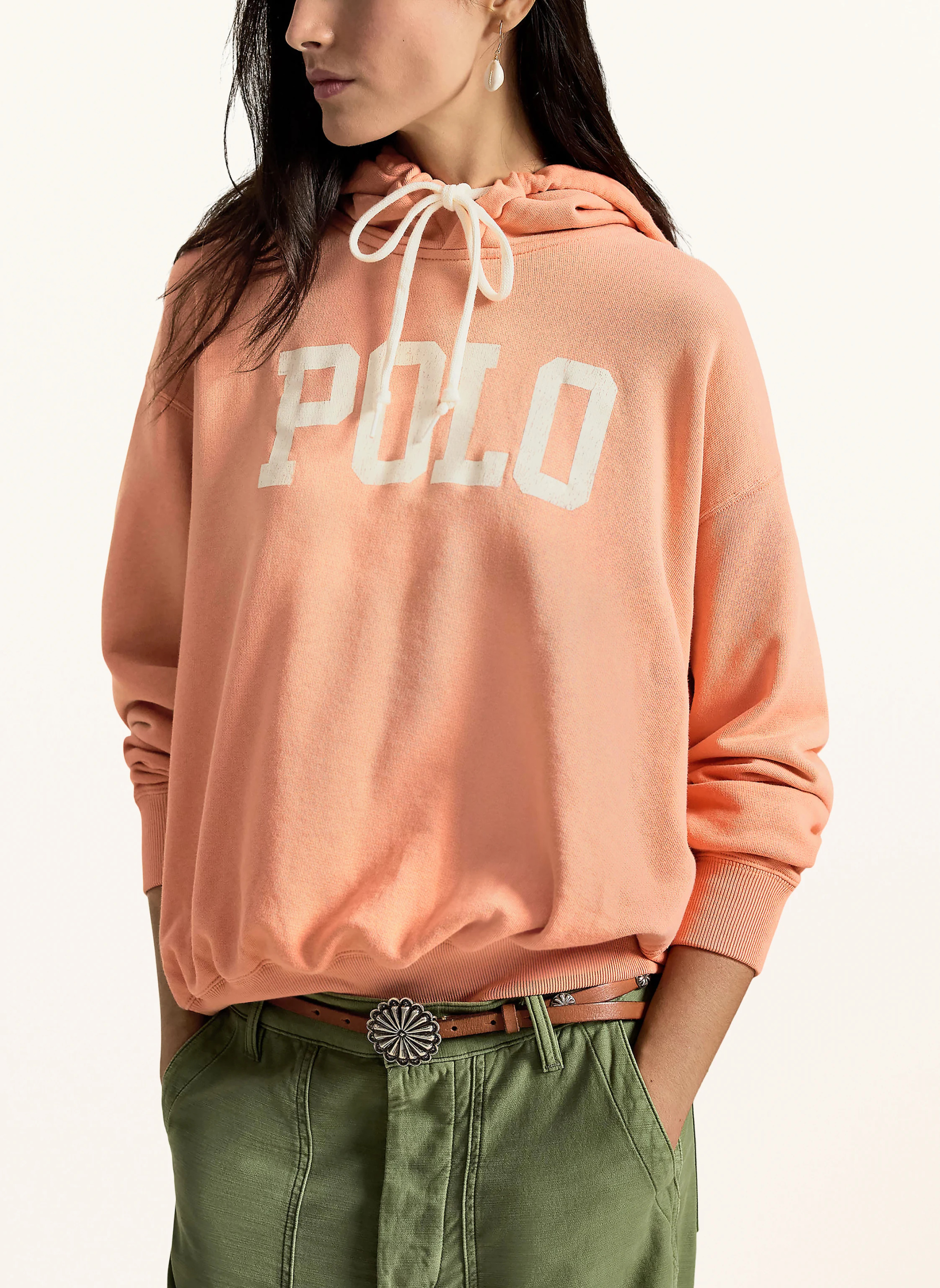 POLO RALPH LAUREN Hoodie – LACHS / WEISS