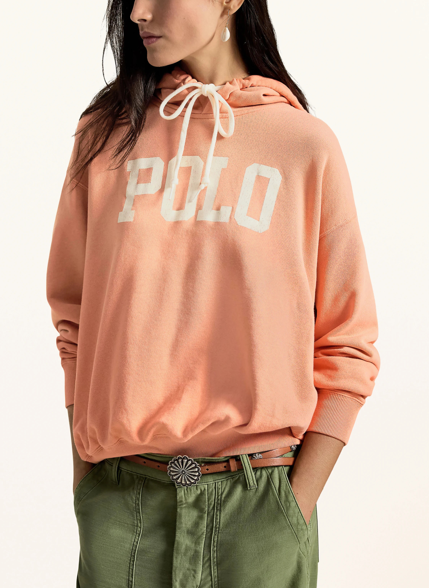 POLO RALPH LAUREN Hoodie – LACHS / WEISS