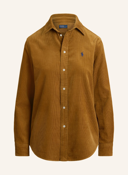 POLO RALPH LAUREN Hemdbluse aus Cord – COGNAC