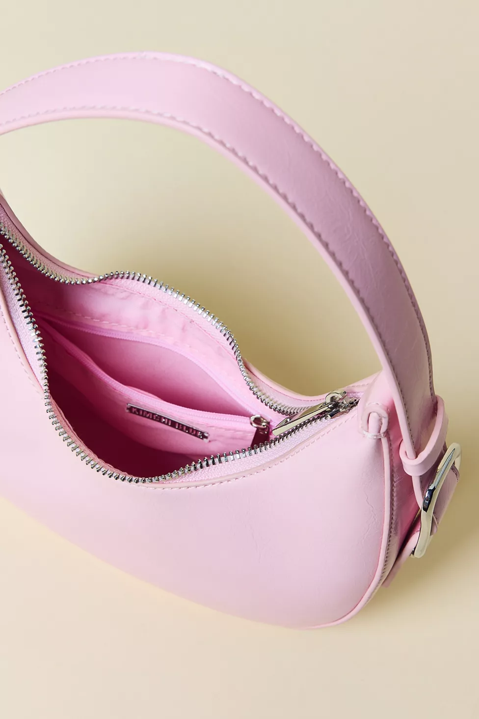 UO Ella Buckled Crescent Shoulder Bag - Pink