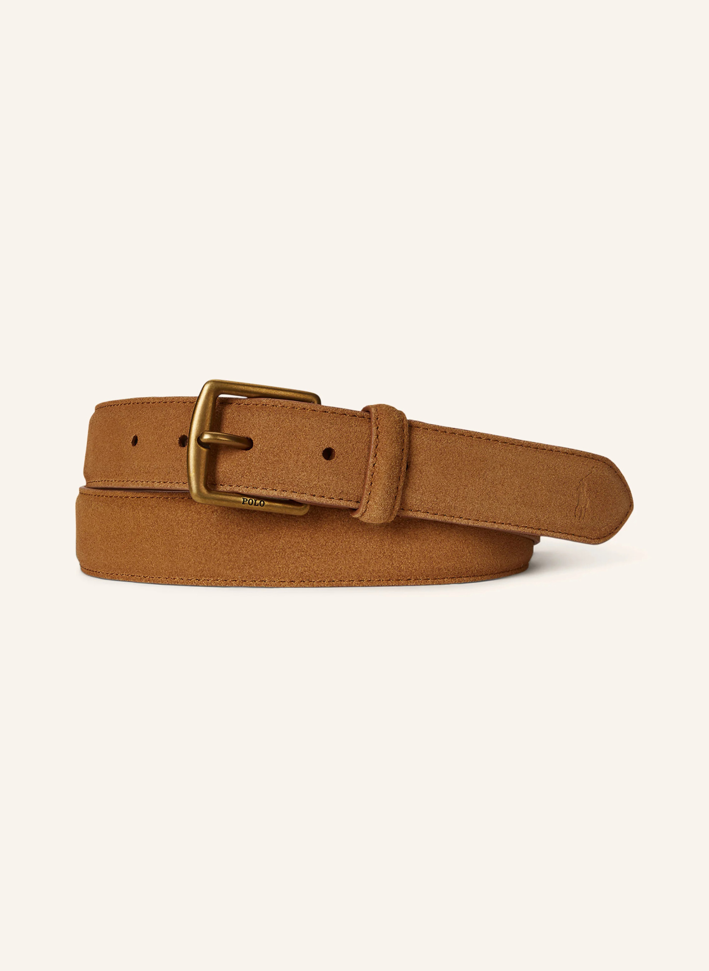 POLO RALPH LAUREN Ledergürtel – CAMEL / GOLD