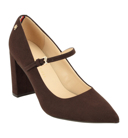 Tommy Hilfiger Women's Aveniz Mary Jane Block Heel Pump - Dark Brown