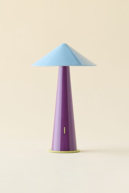 Tipsy Ombré Portable LED Table Lamp - Gray Blue/Dear Plum