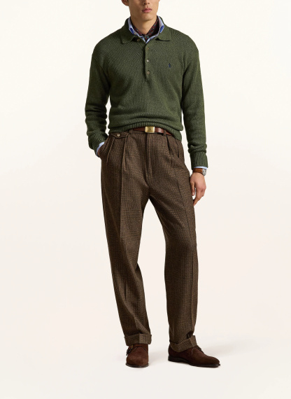 POLO RALPH LAUREN Strick-Poloshirt – OLIV