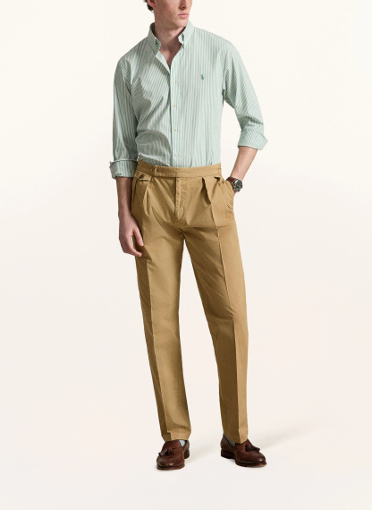 POLO RALPH LAUREN Hemd Custom Fit – GRÜN / WEISS