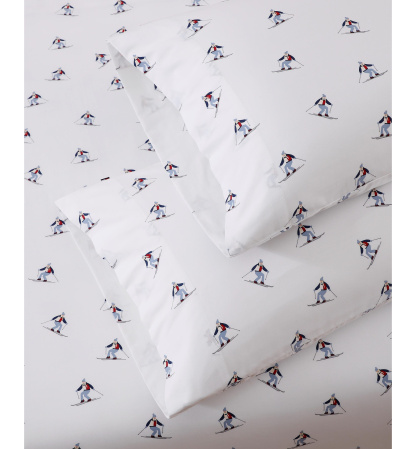 Tommy Hilfiger Printed 200-Thread Count Cotton Percale Sheet Set - Aspen Ski Slopes