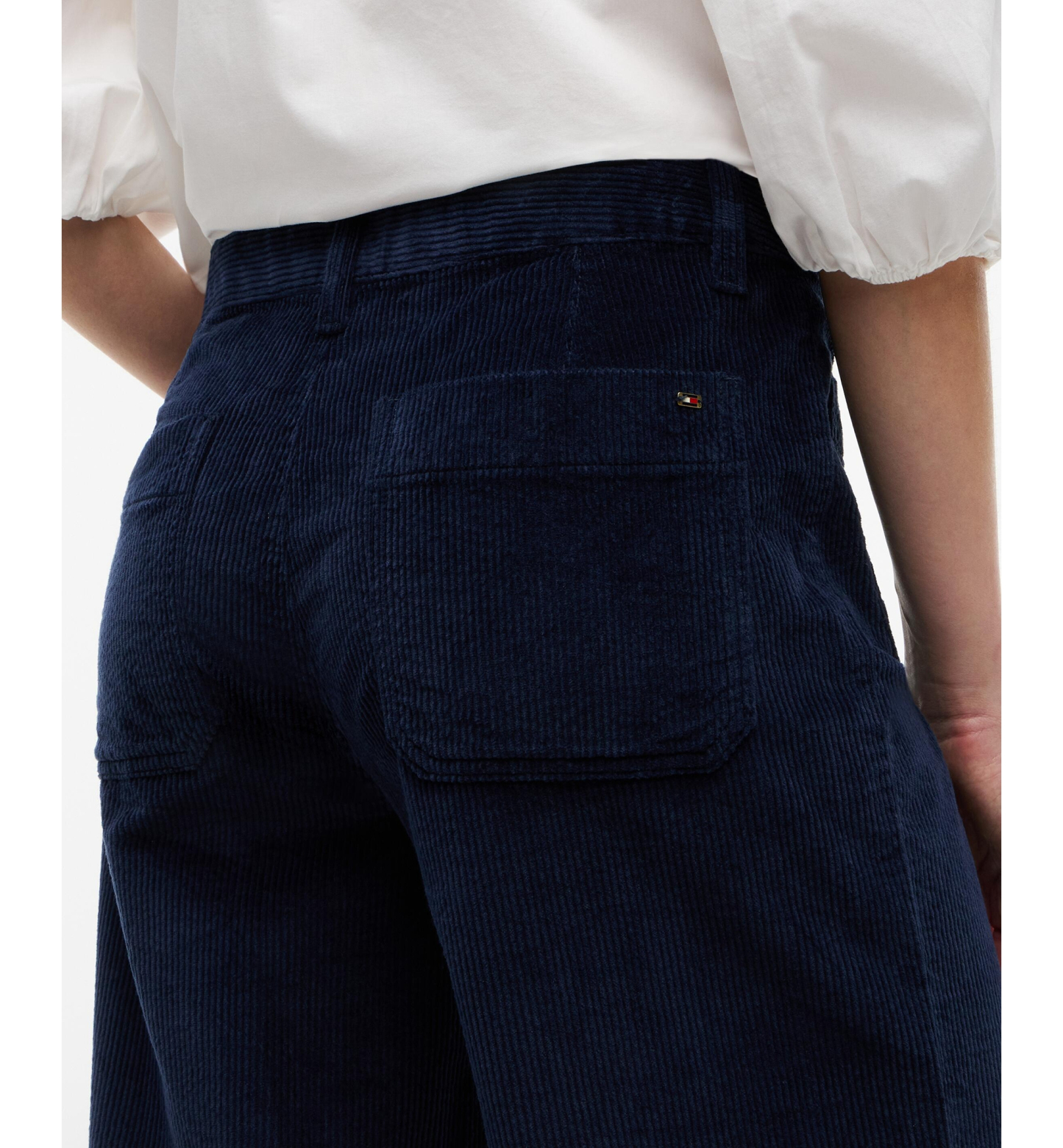 Tommy Hilfiger Women's Corduroy Wide-Leg Pants - Dark Blue