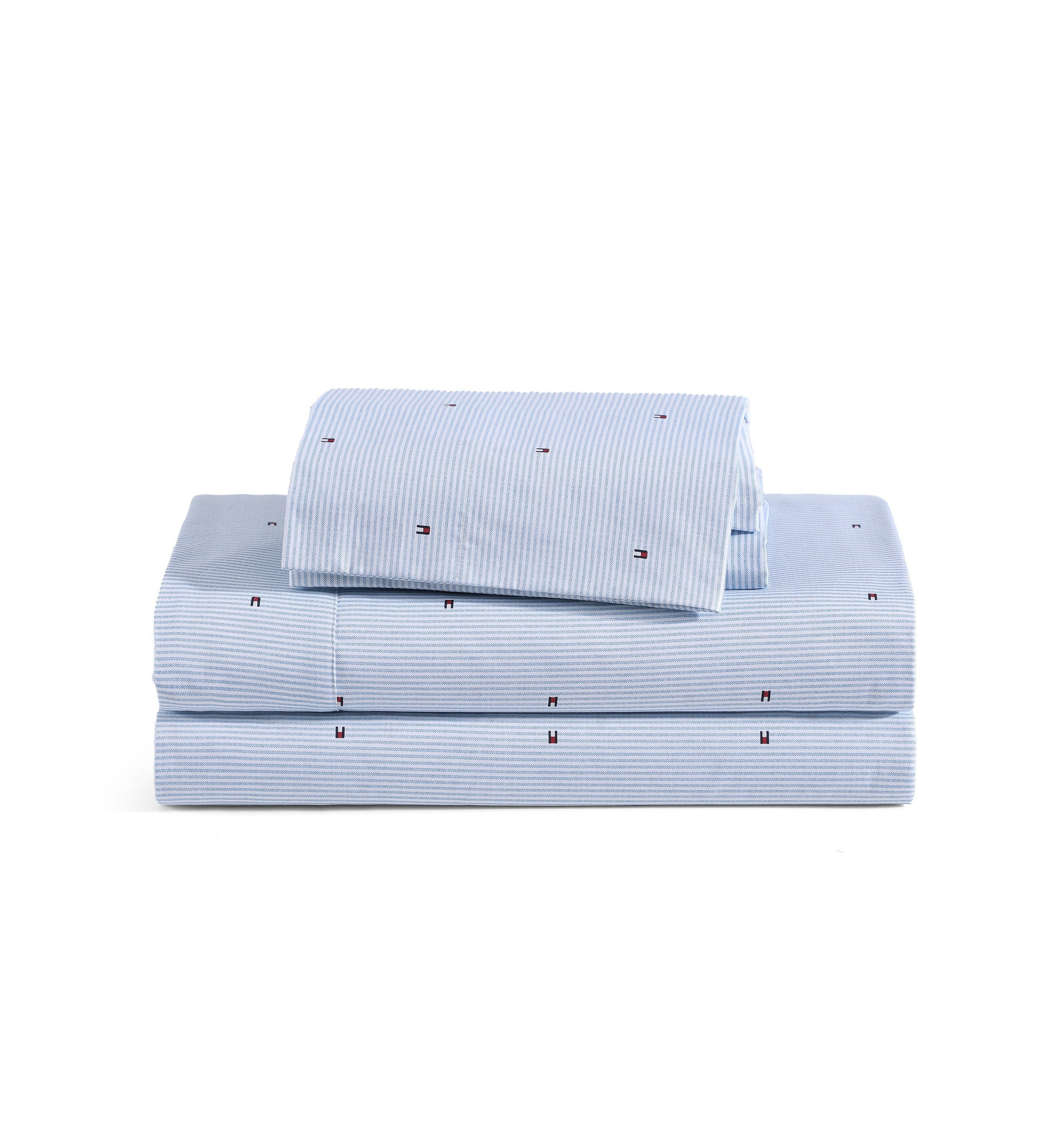 Tommy Hilfiger Printed 200-Thread Count Cotton Percale Sheet Set - Ithaca Stripe