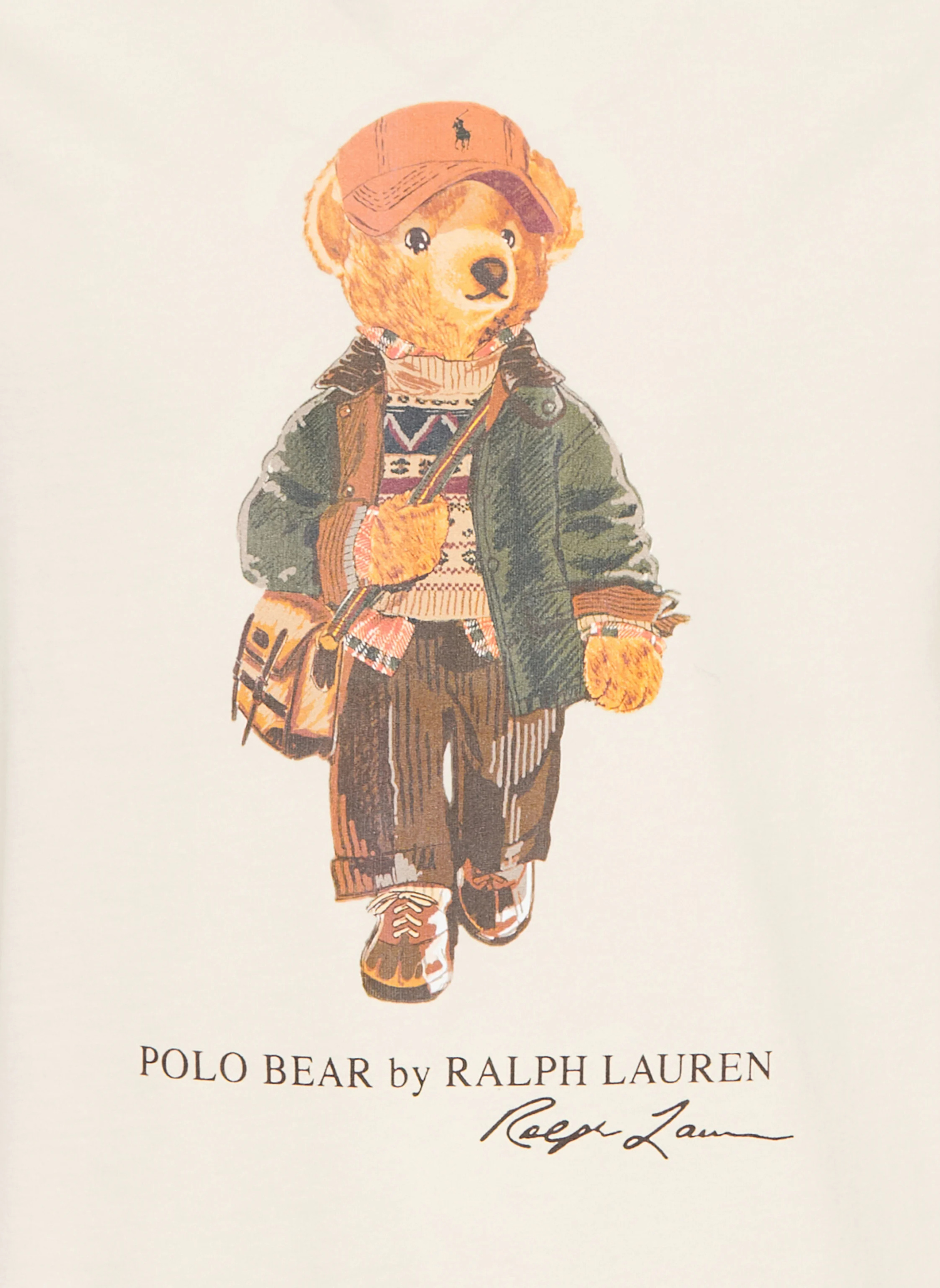 POLO RALPH LAUREN T-Shirt – CREME / HELLBRAUN / DUNKELGRÜN