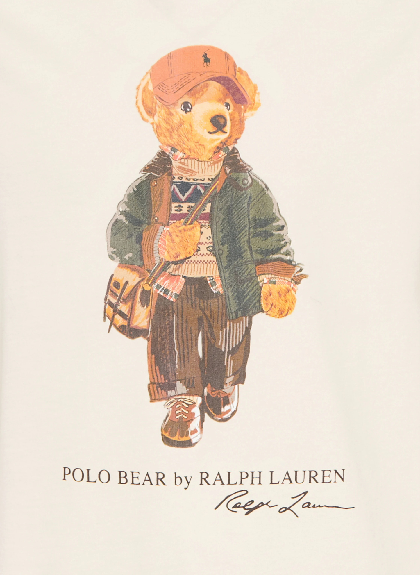 POLO RALPH LAUREN T-Shirt – CREME / HELLBRAUN / DUNKELGRÜN