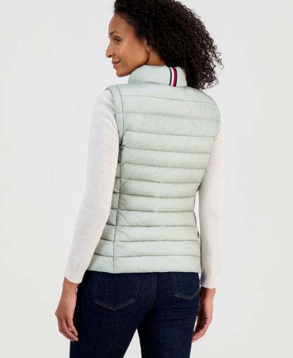 Tommy Hilfiger Women's Zip-Front Puffer Vest - Seagrass