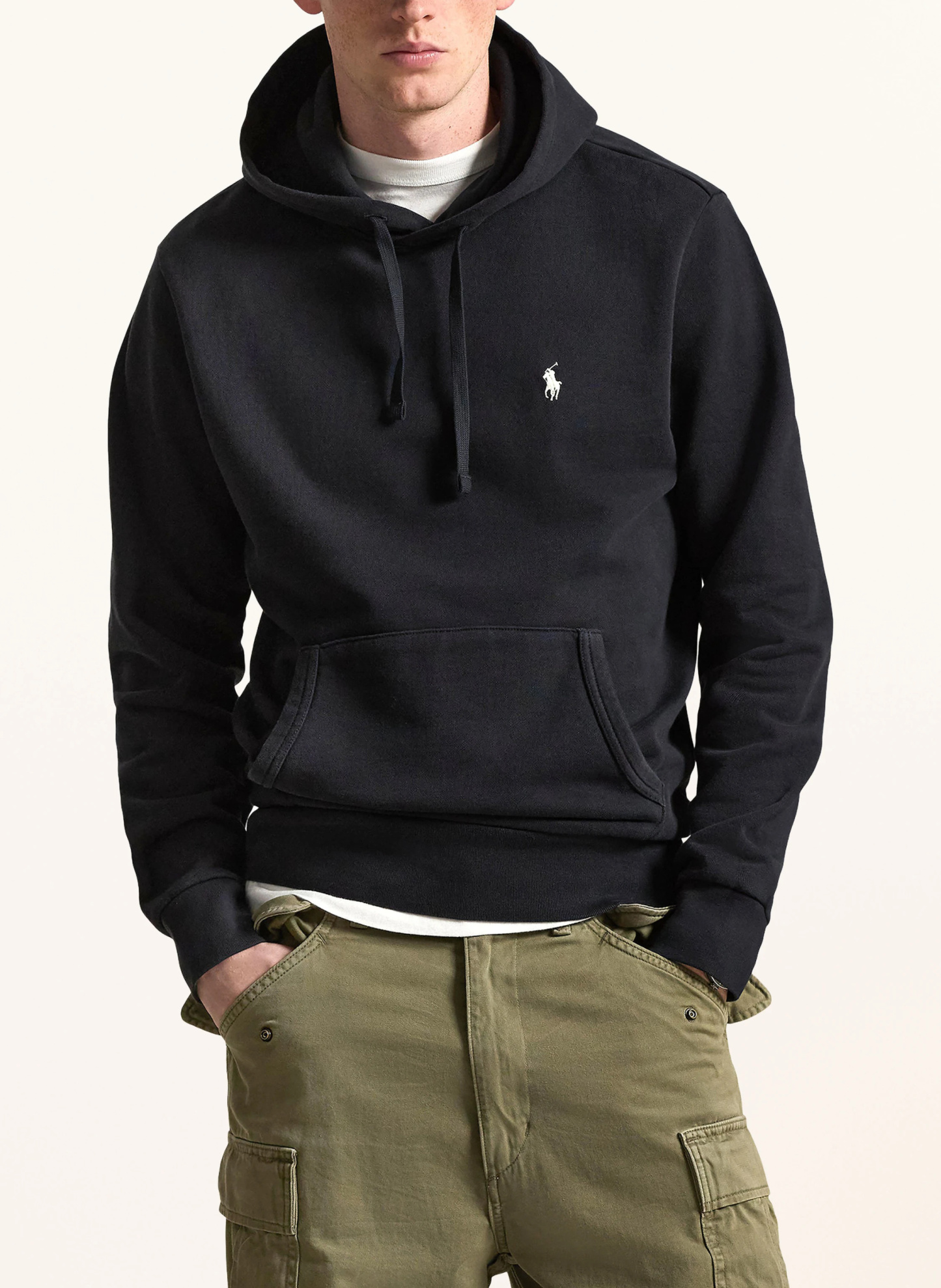 POLO RALPH LAUREN Hoodie – SCHWARZ / CREME