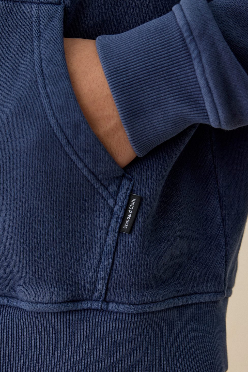 Standard Cloth Pregame Zip-Up Hoodie Sweatshirt - Peacoat Wash
