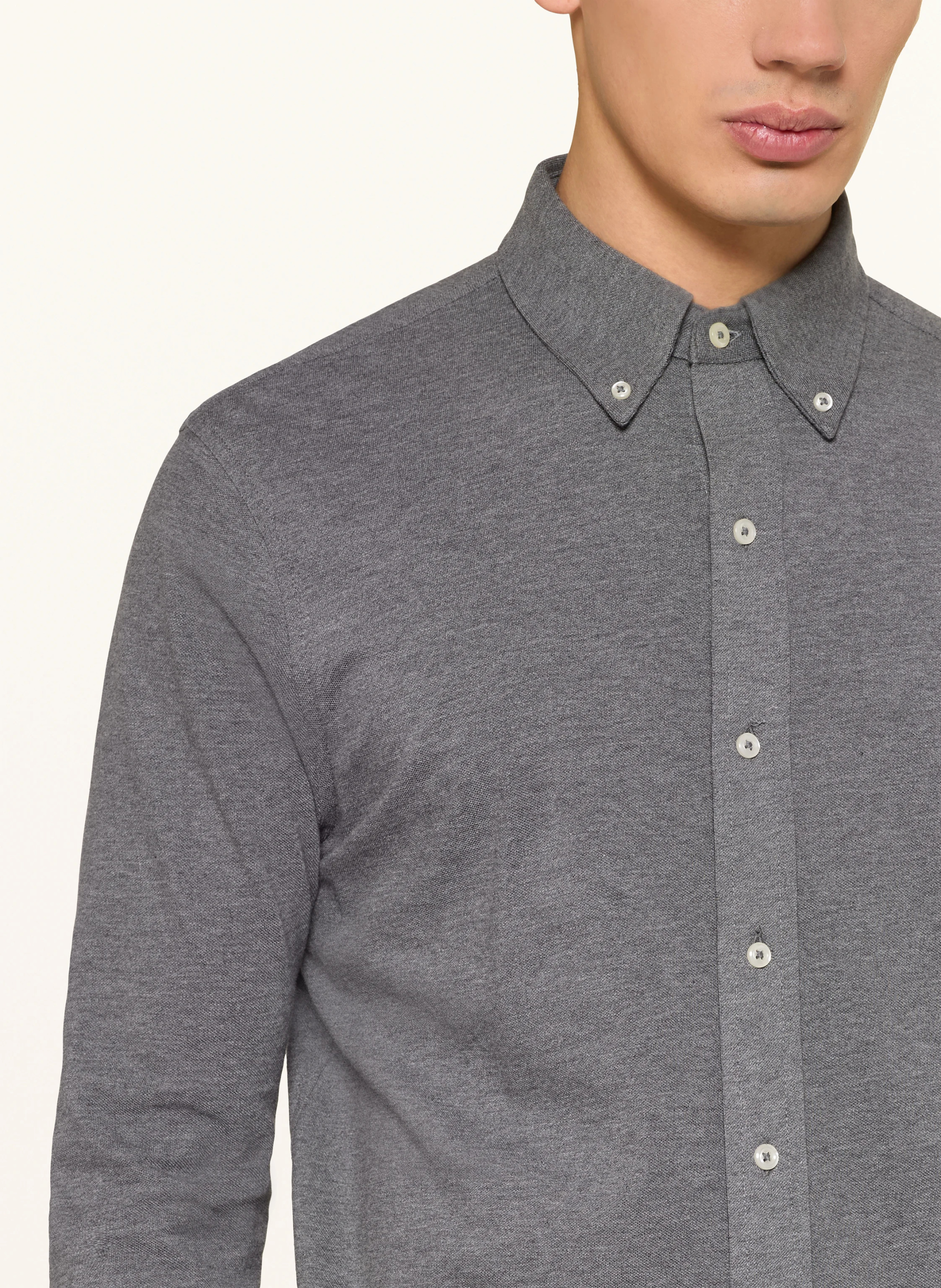 POLO RALPH LAUREN Piqué-Hemd Custom Fit – DUNKELGRAU