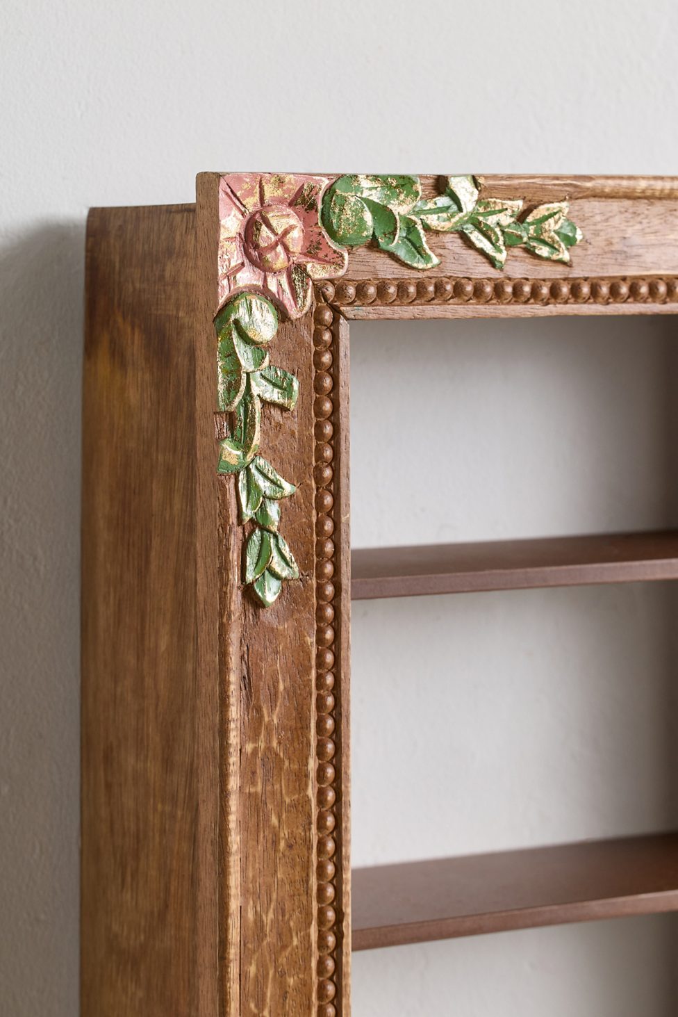 Florence Floral Gilded Figurine Wall Shelf - Brown Multi
