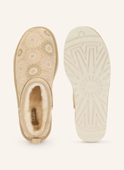 UGG Slipper CLASSIC MICRO SUN STITCH – BEIGE / ROSA / CREME