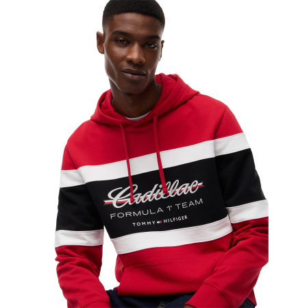 Tommy Hilfiger x Cadillac F1® Men's Panelled Script Hoodie - Red