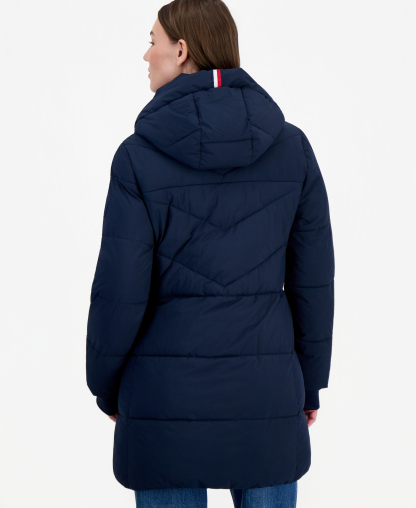 Tommy Hilfiger Women's Chevron-Quilted Puffer Coat - Navy
