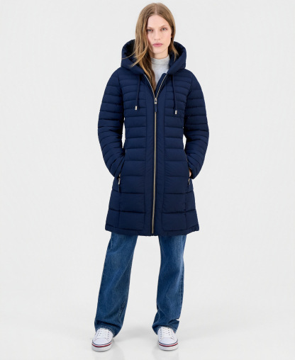 Tommy Hilfiger Women's Puffer Packable Hooded Coat - DK NAVY
