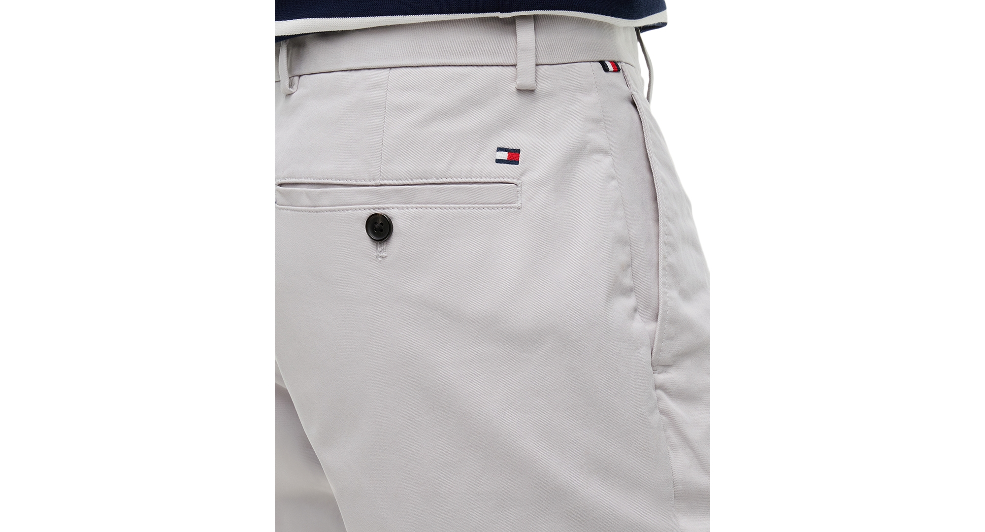 Tommy Hilfiger Men's Regular-Straight Fit Stretch Chino Pants - October Gray