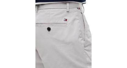 Tommy Hilfiger Men's Regular-Straight Fit Stretch Chino Pants - October Gray