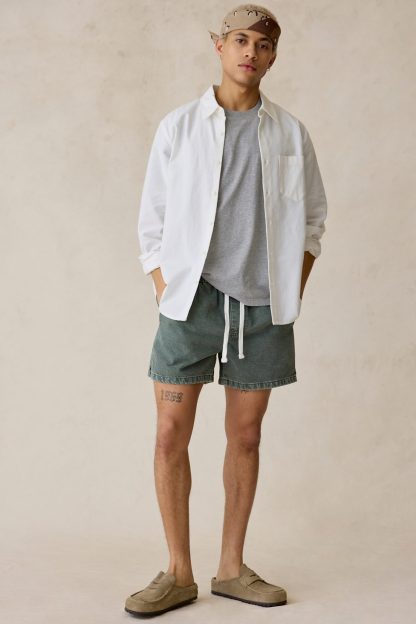 BDG Denim Volley Shorts - Green Dischargable