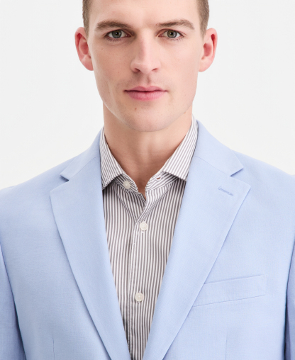Tommy Hilfiger Men's Modern-Fit Linen Blend Blazer - LIGHT BLUE