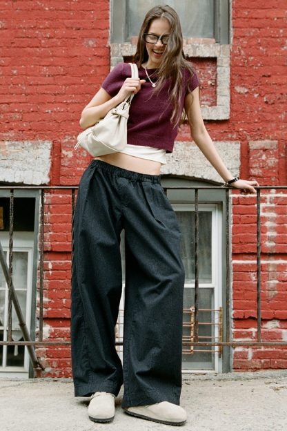 BDG Bobbi Baggy Pull-On Pants - Black Multi
