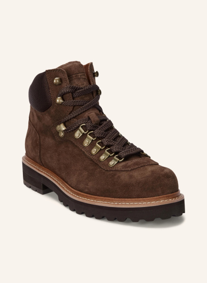 POLO RALPH LAUREN Schnürboots – DUNKELBRAUN / GOLD