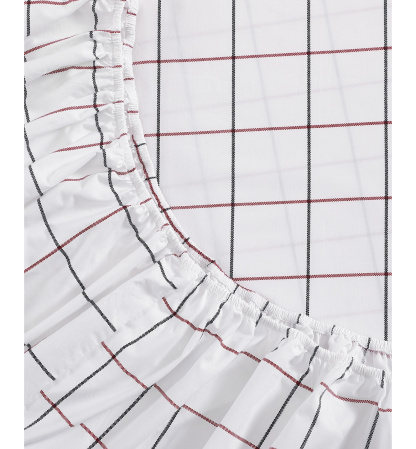 Tommy Hilfiger Printed 200-Thread Count Cotton Percale Sheet Set - Glasgow Windowpane