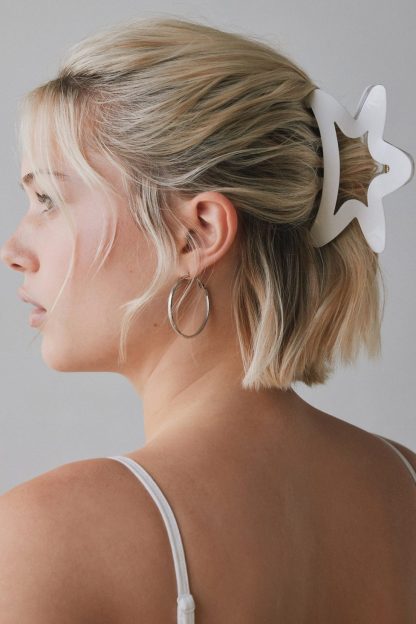 Star Resin Claw Clip - White