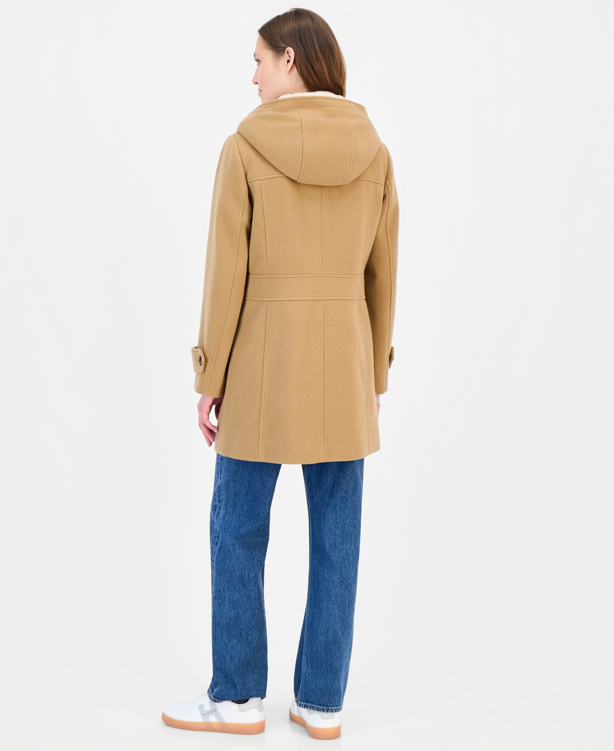 Tommy Hilfiger Women's Faux-Fur-Lined Hooded Toggle Coat - Camel