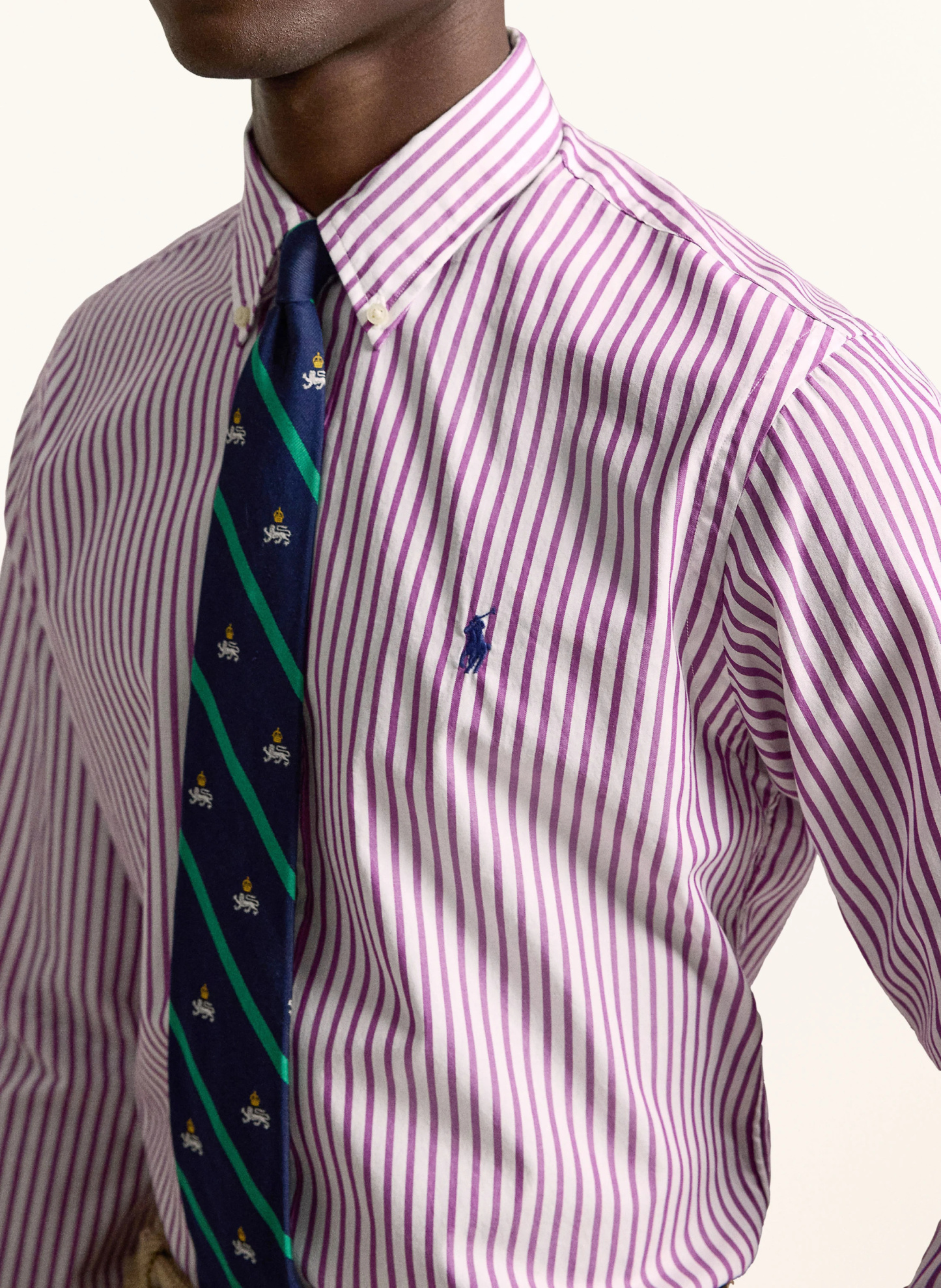 POLO RALPH LAUREN Hemd Custom Fit – LILA / WEISS (2)