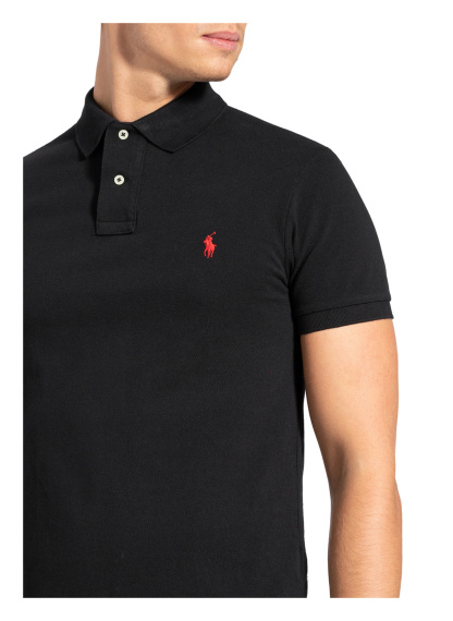 POLO RALPH LAUREN Piqué-Poloshirt Slim Fit – SCHWARZ