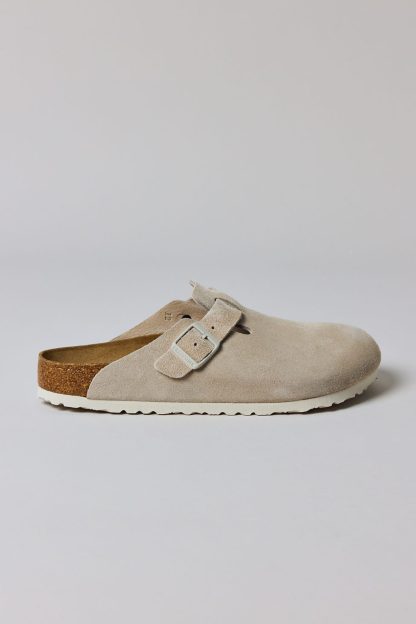 Birkenstock Men's Boston Suede Clogs - Oyster