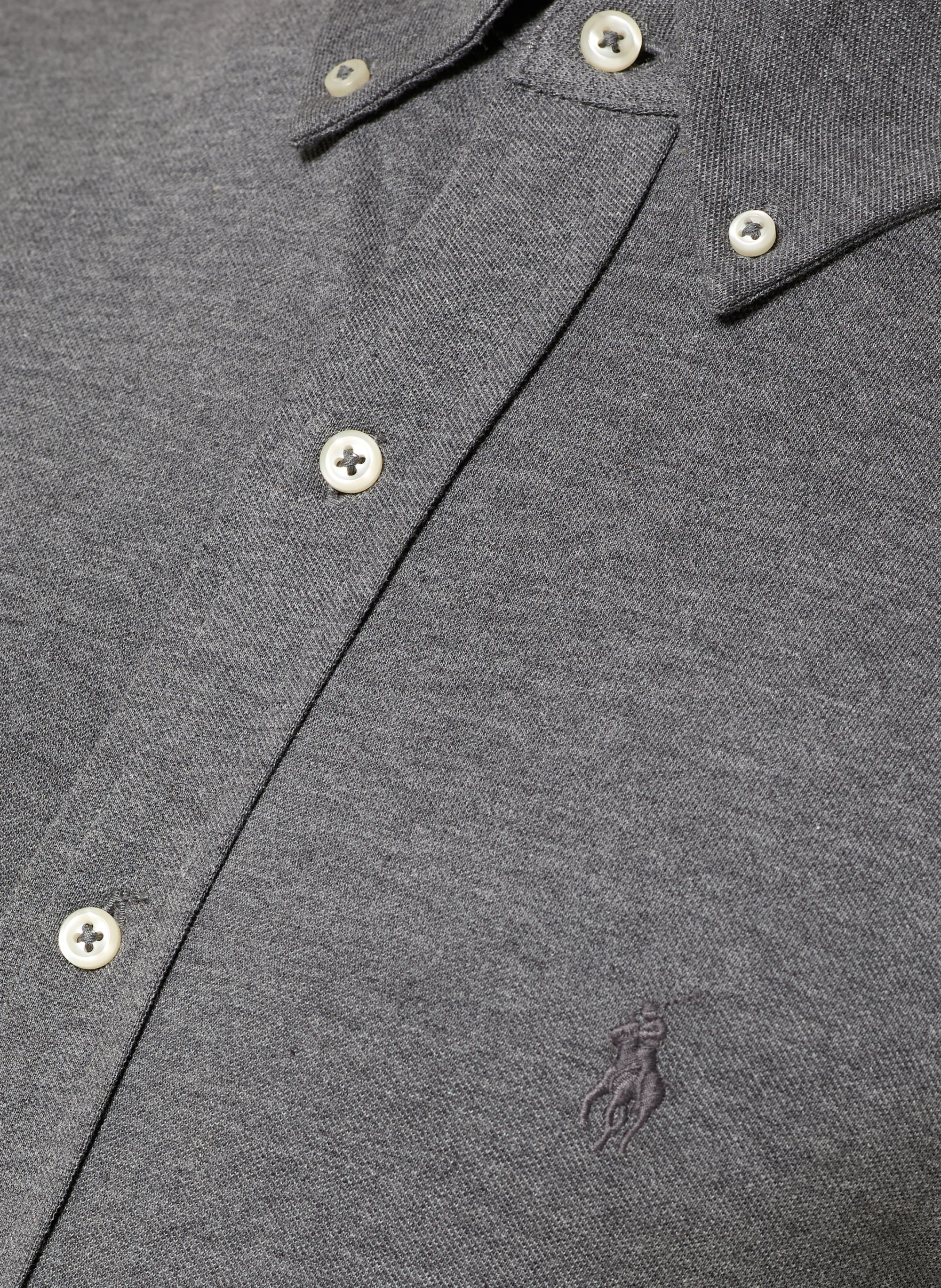 POLO RALPH LAUREN Piqué-Hemd Custom Fit – DUNKELGRAU