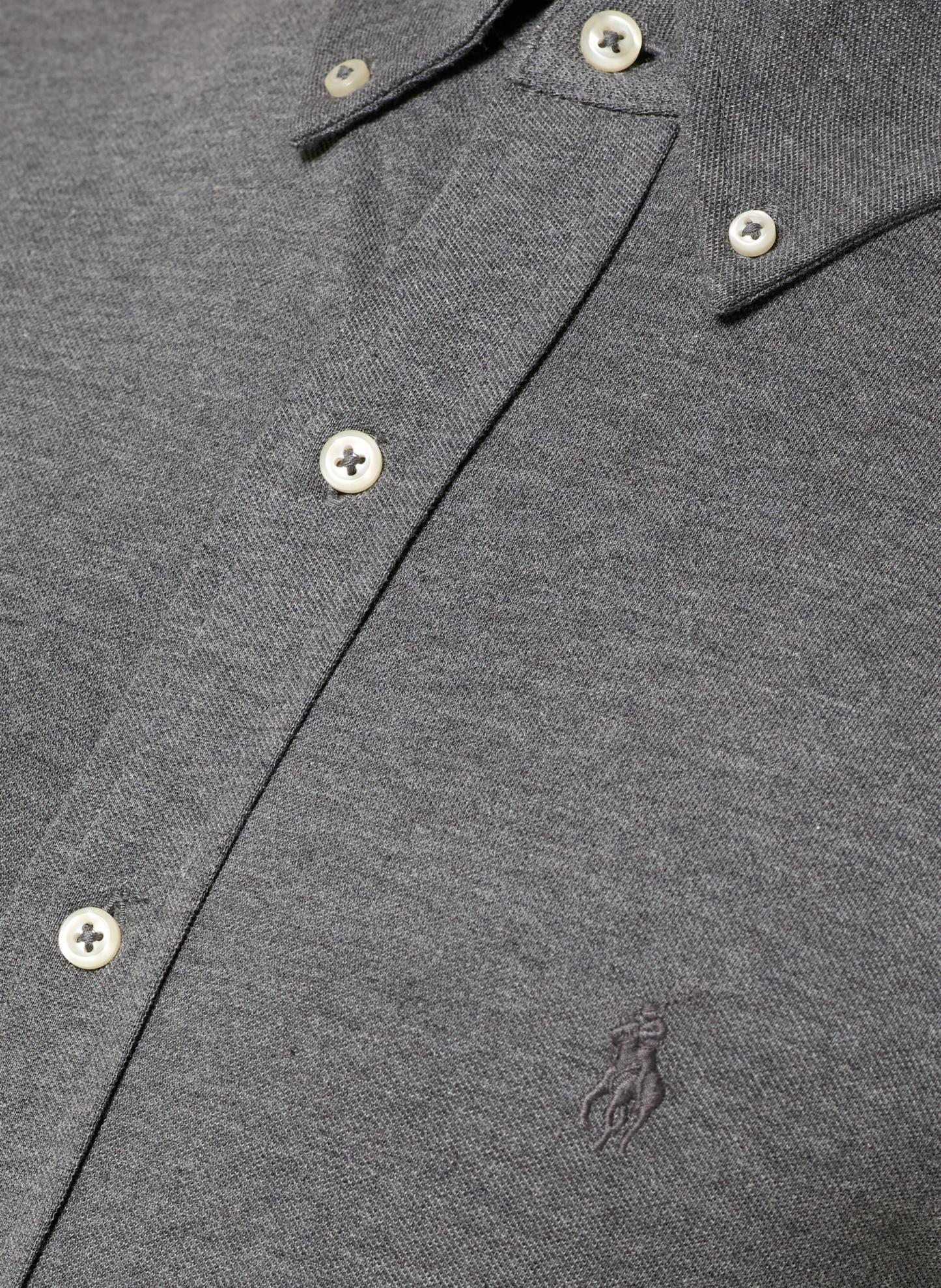 POLO RALPH LAUREN Piqué-Hemd Custom Fit – DUNKELGRAU