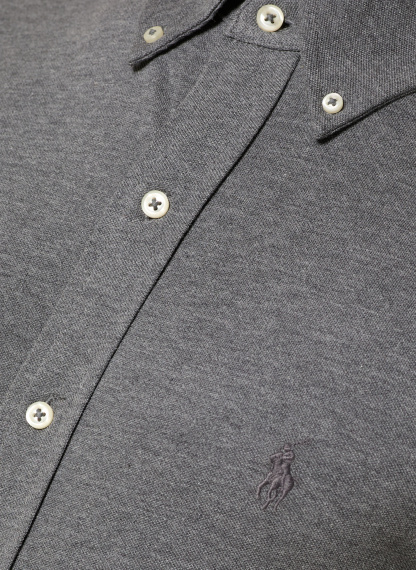 POLO RALPH LAUREN Piqué-Hemd Custom Fit – DUNKELGRAU