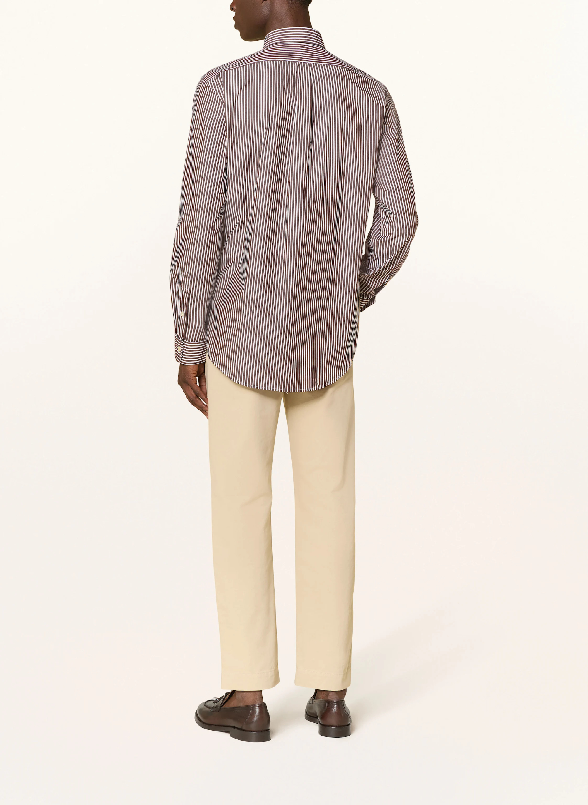 POLO RALPH LAUREN Hemd Custom Fit – BRAUN / WEISS