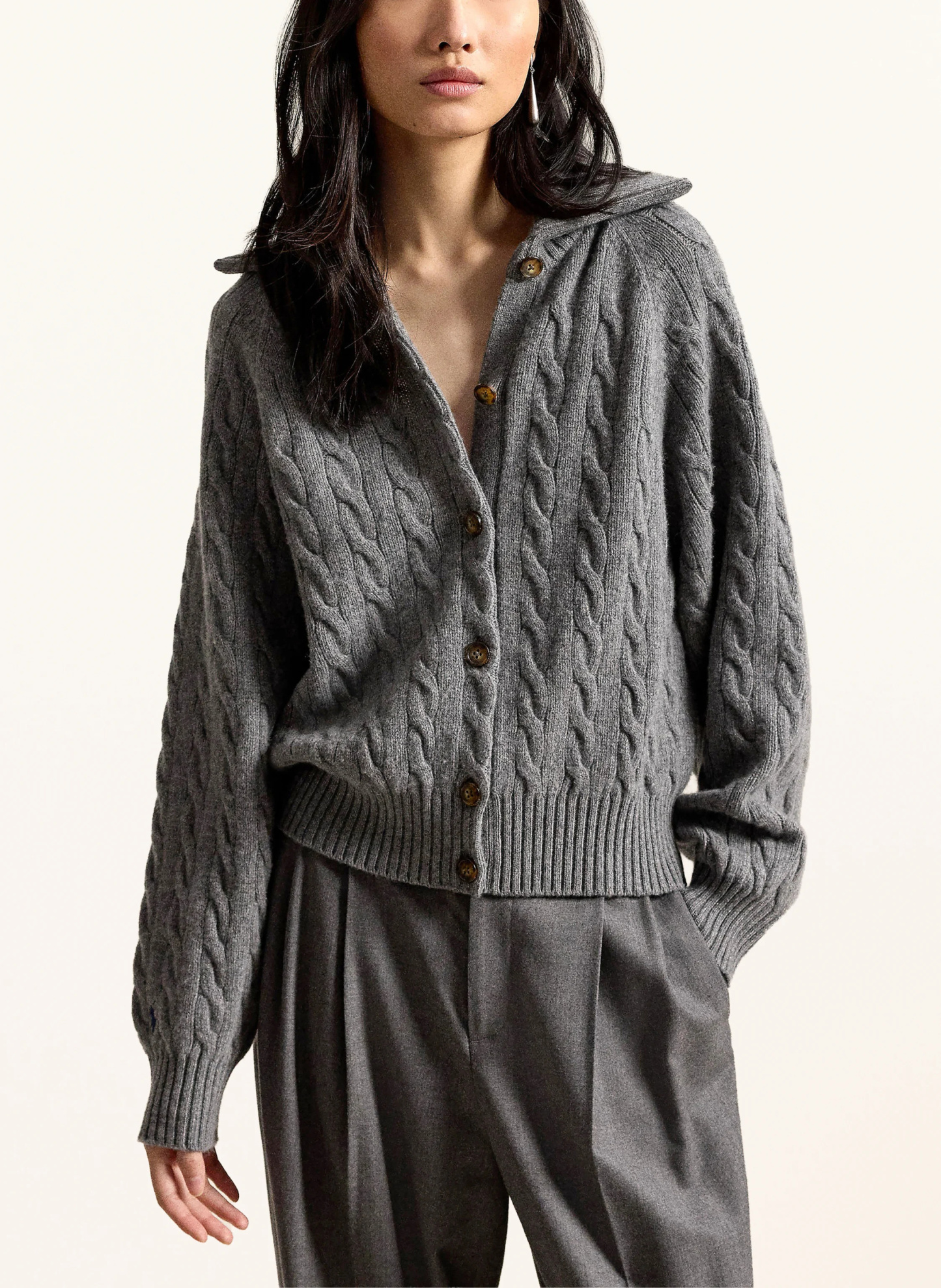 POLO RALPH LAUREN Strickjacke – GRAU