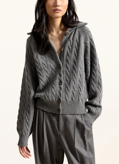 POLO RALPH LAUREN Strickjacke – GRAU