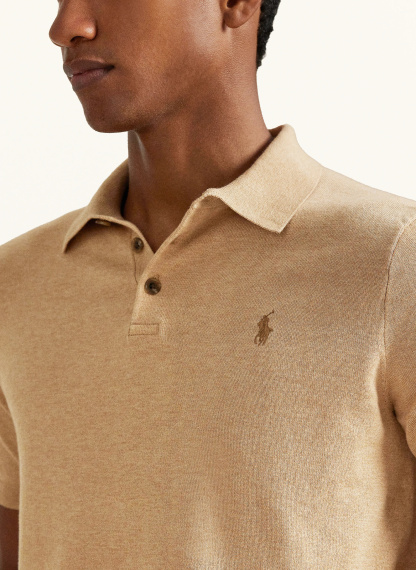 POLO RALPH LAUREN Strick-Poloshirt – BEIGE / BRAUN