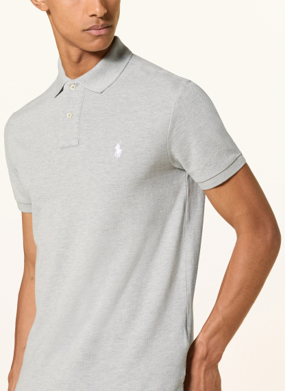 POLO RALPH LAUREN Piqué-Poloshirt Custom Slim Fit – GRAU