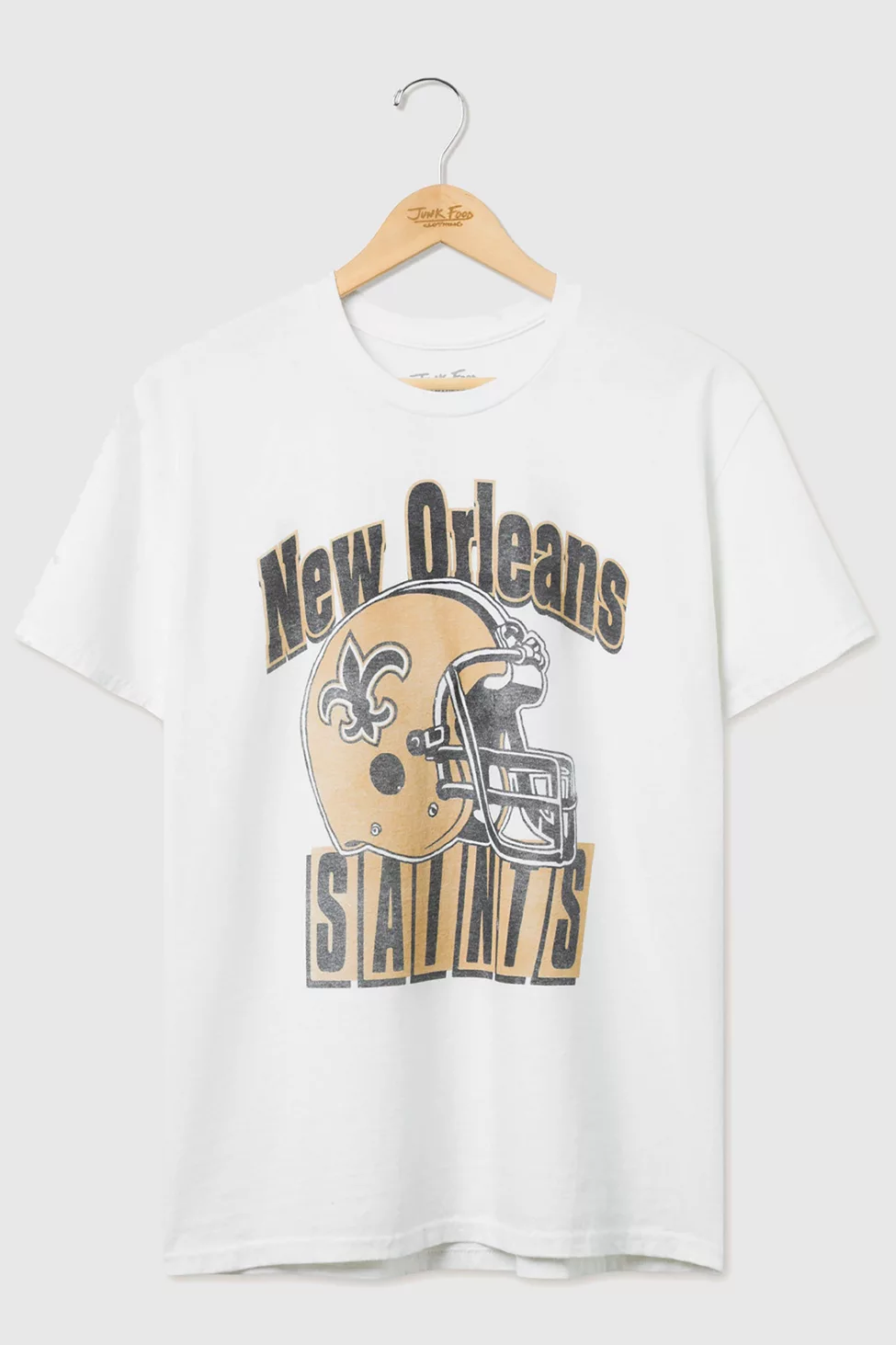 Junk Food NFL Throwback Helmet Flea Market Tee - New Orleans Saints