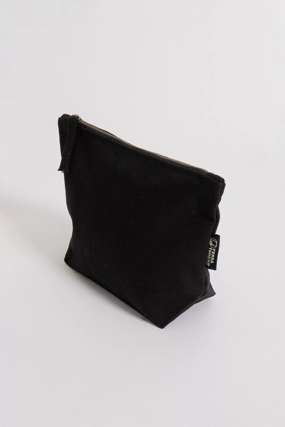 Terra Thread Organic Cotton Canvas Zippered Pouch - Black