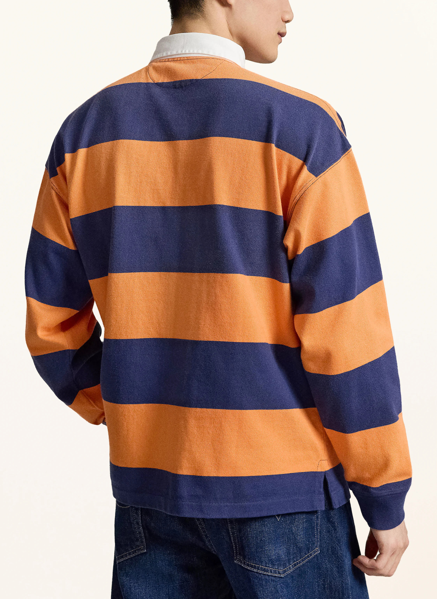POLO RALPH LAUREN Rugbyshirt – DUNKELBLAU / ORANGE / WEISS
