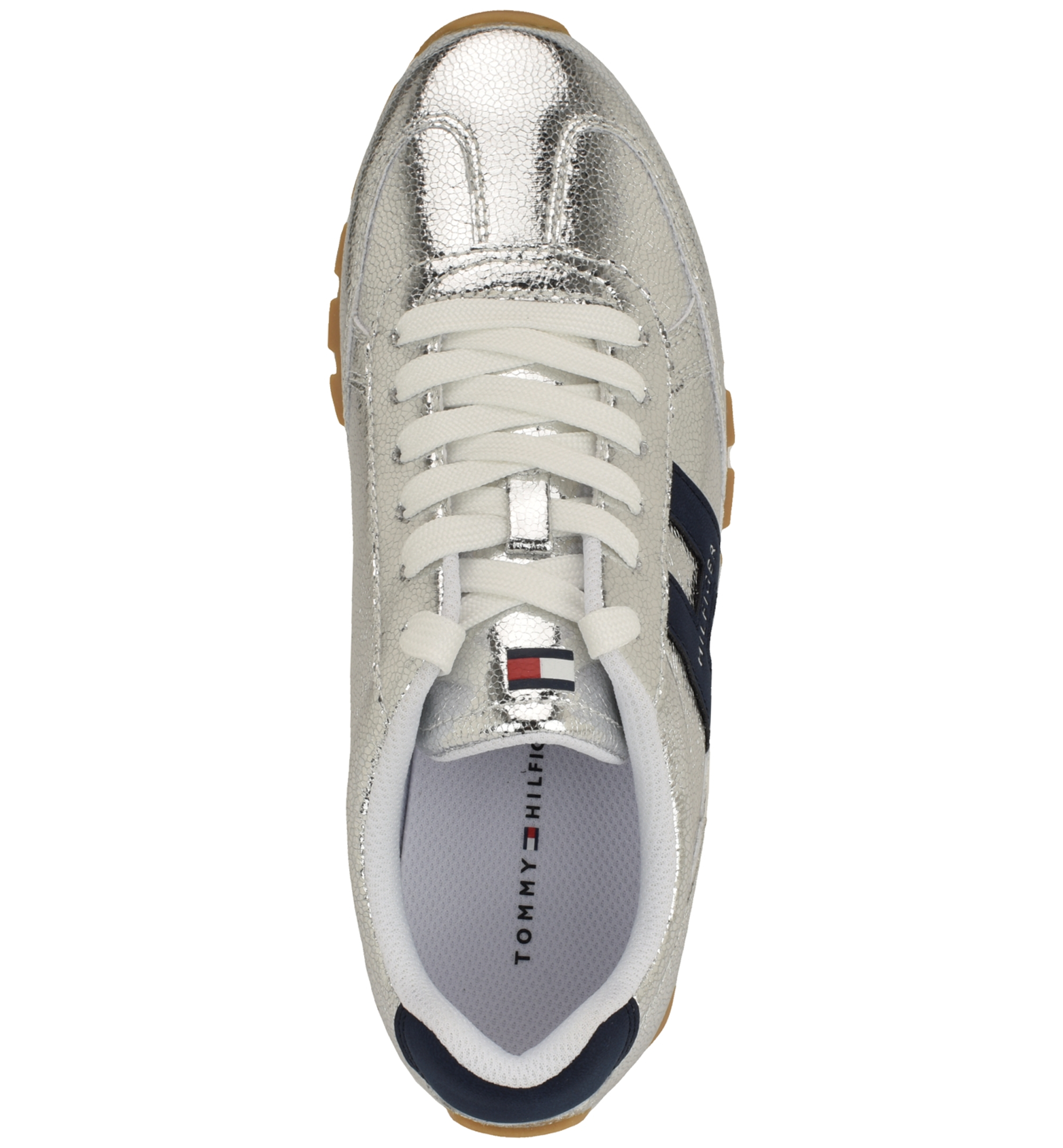 Tommy Hilfiger Women's Hatina Chunky Sole Lace-Up Sneakers - Silver